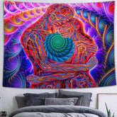 Lofaris Girl And Boy Trippy Novelty Abstract Wall Tapestry
